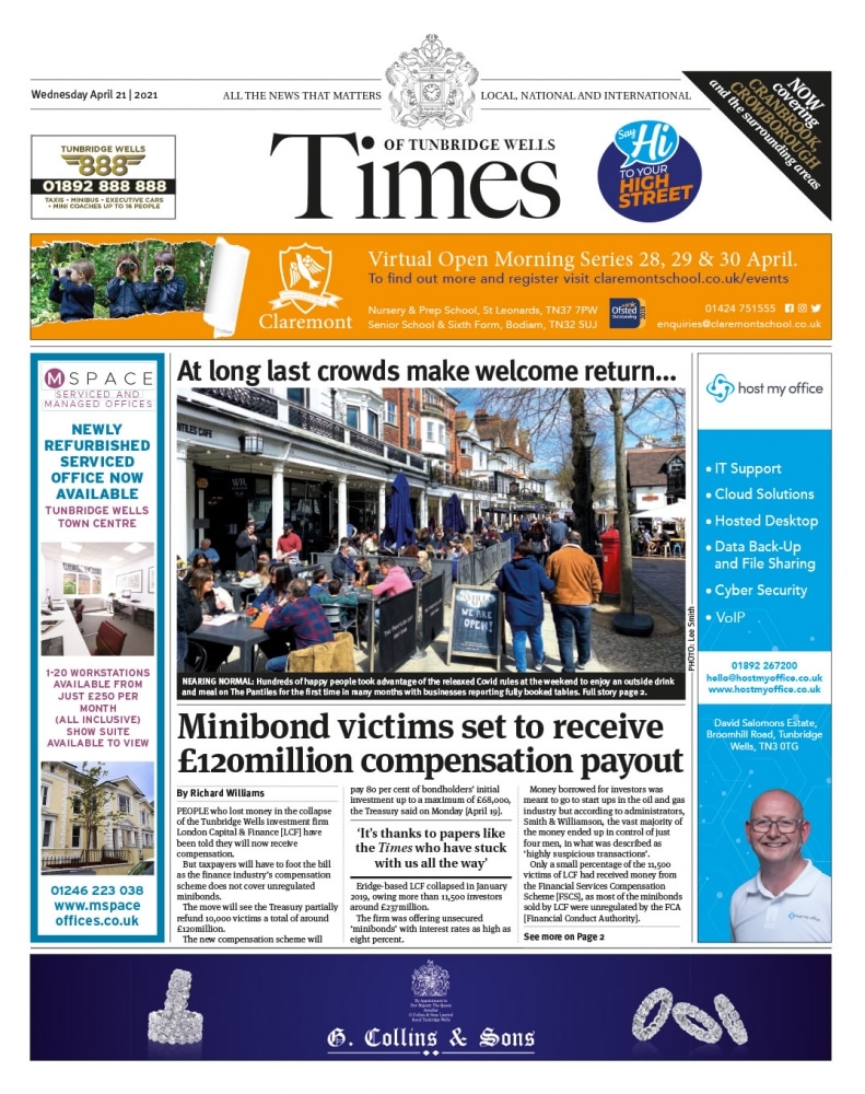 Read the Times of Tunbridge Wells 21st April 2021