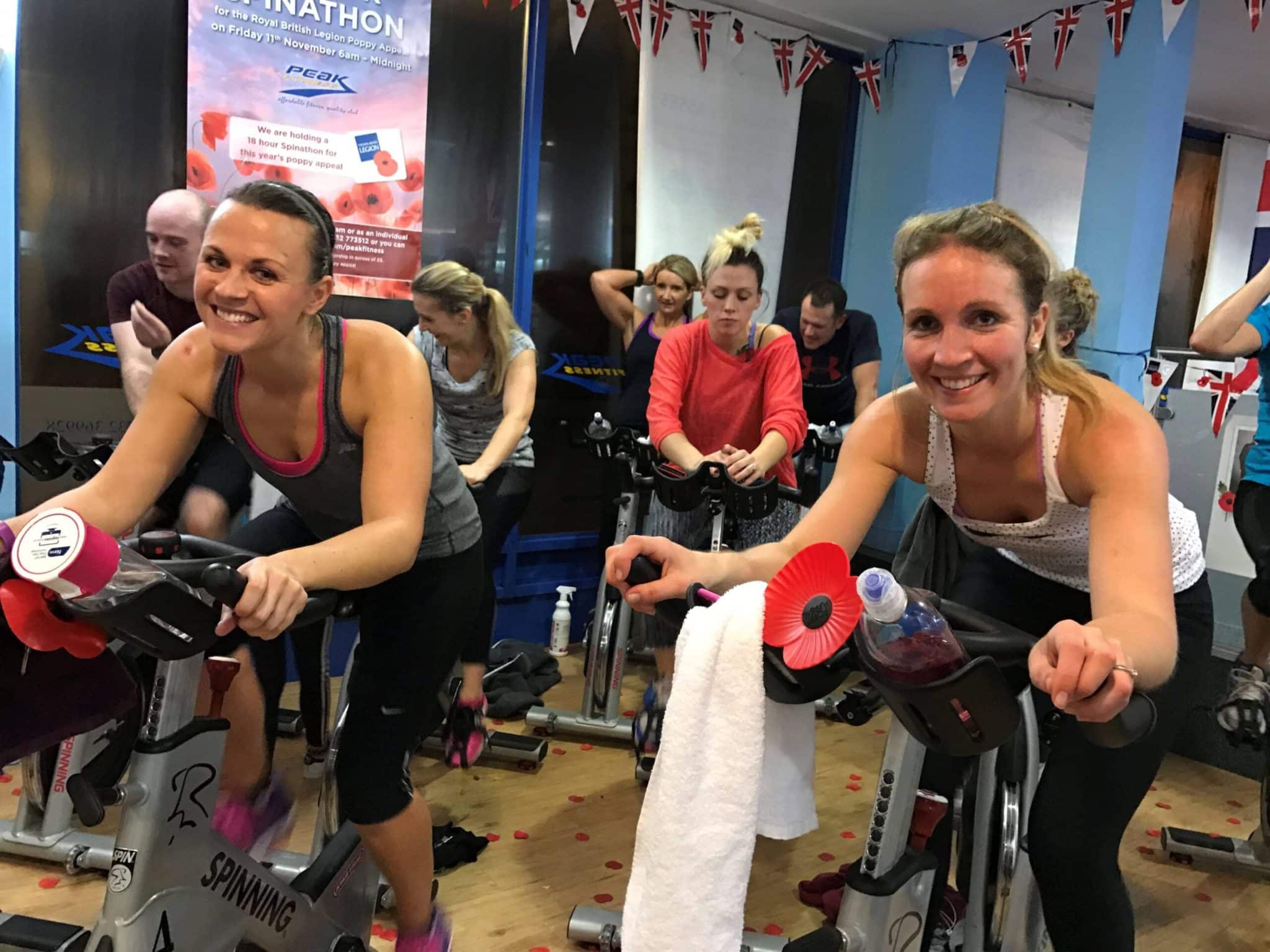 Charity spin class marathon reaches dizzying new heights