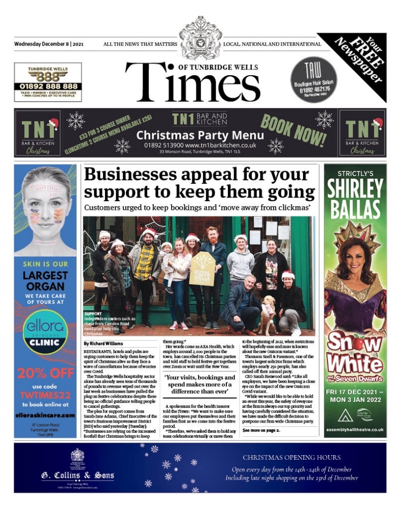 Read the Times of Tunbridge Wells 8th December 2021