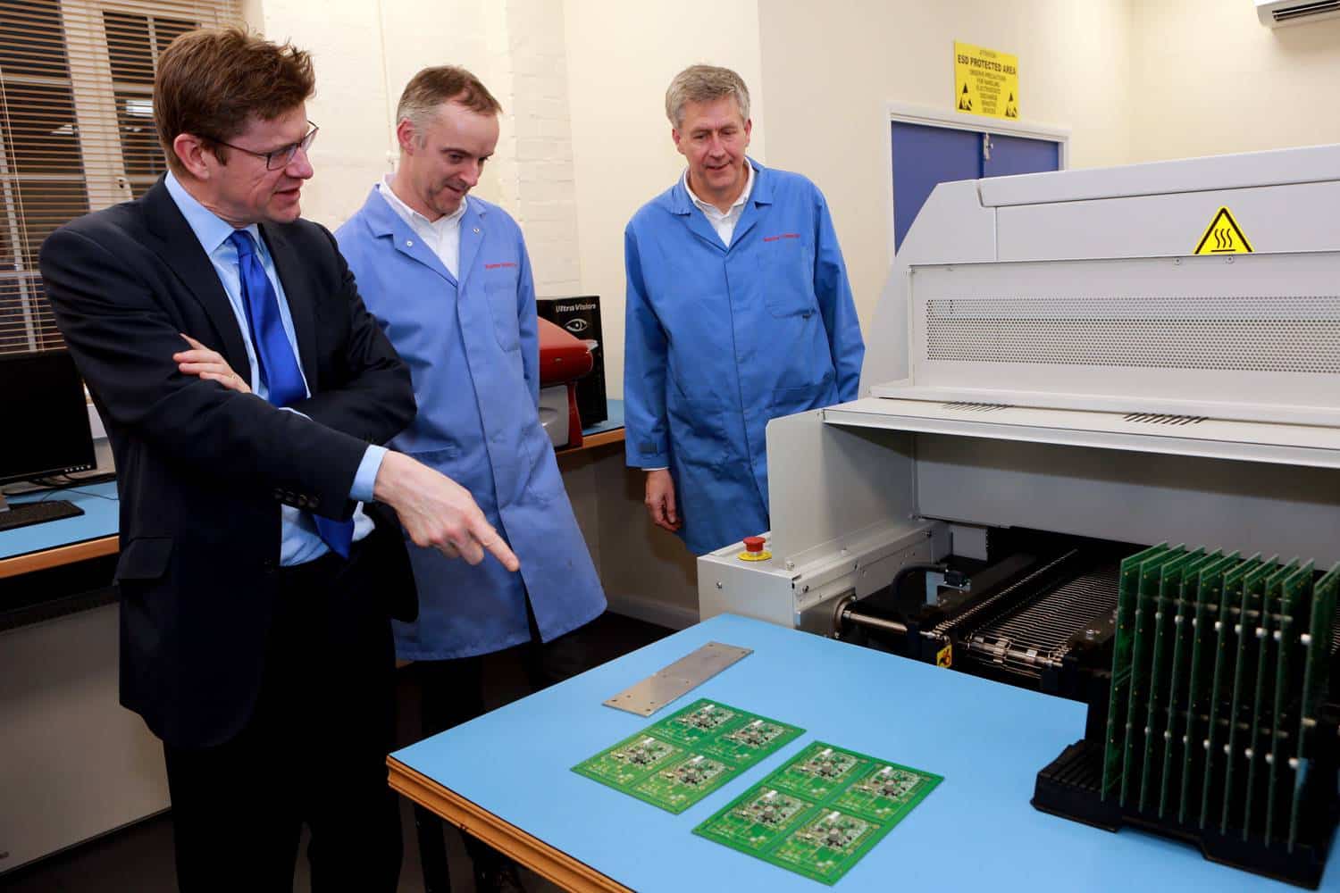 Industry minister visits tech firm in his own back yard