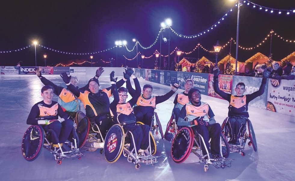 World first? Wheelchair rugby takes to the ice in Tunbridge Wells