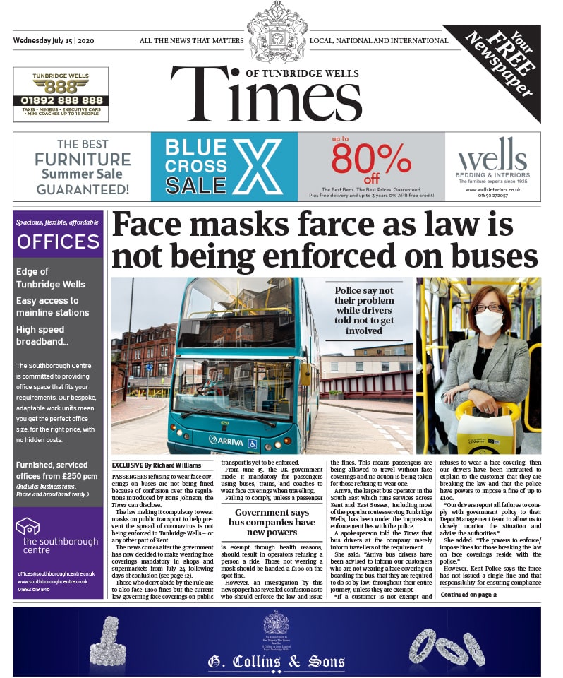 Read the Times of Tunbridge Wells 15th July 2020