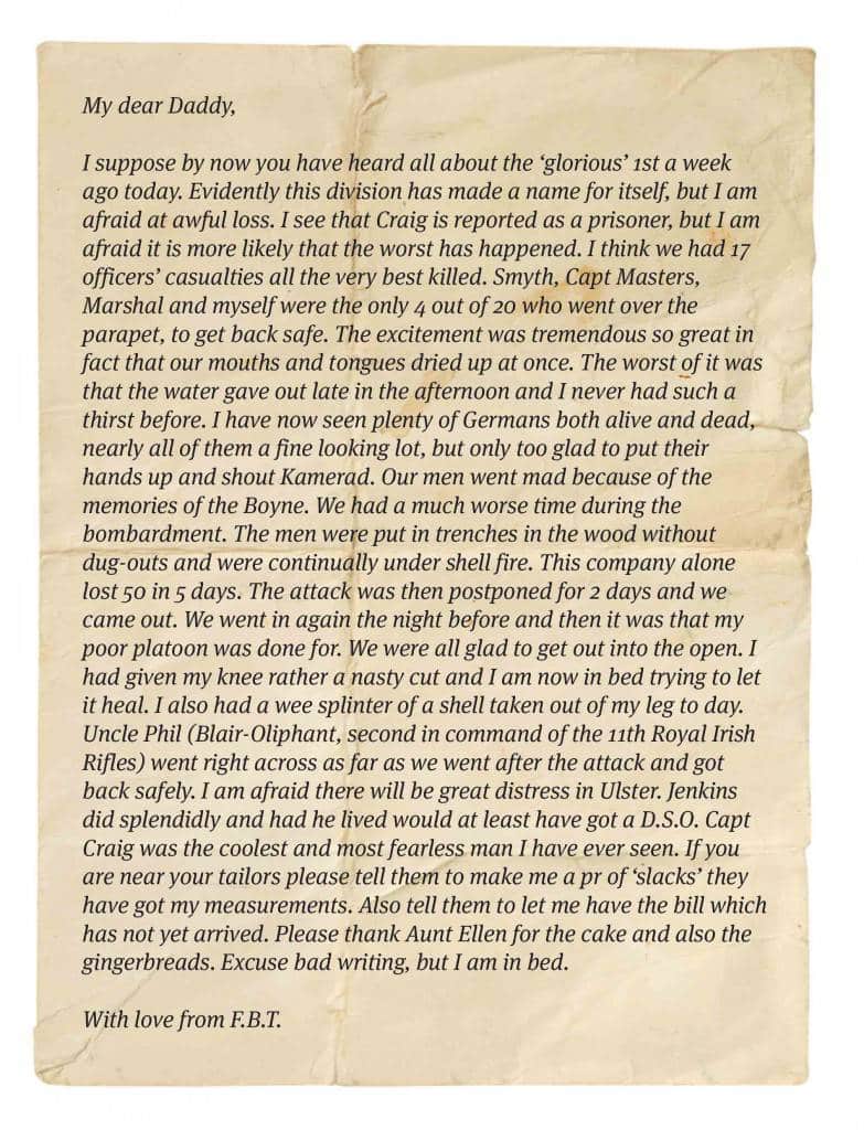 Lieutenant Frank Thornely Letter