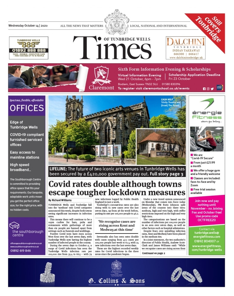 Read the Times of Tunbridge Wells and Tonbridge 14th October 2020