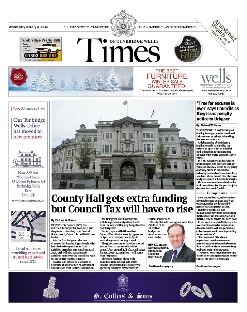 Read the Times of Tunbridge Wells 8th January 2020