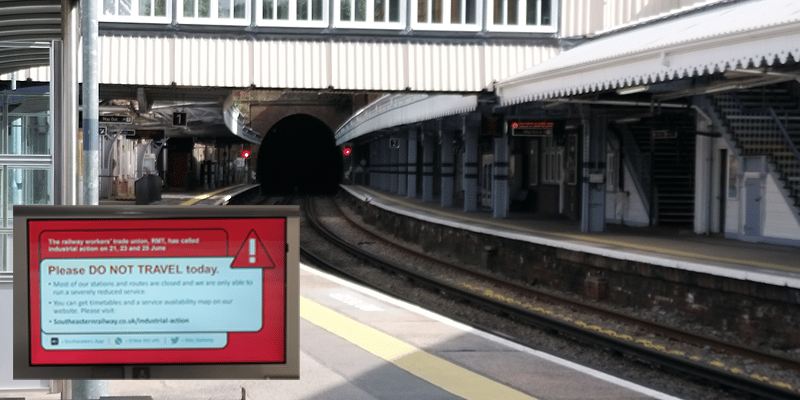 Stations close as rail strikes begin