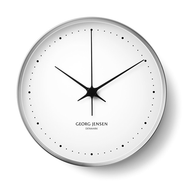 Henning koppel clock in white stainless steel