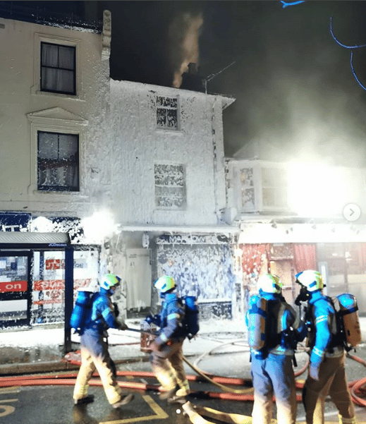 Burger bar burns down following an electrical fire