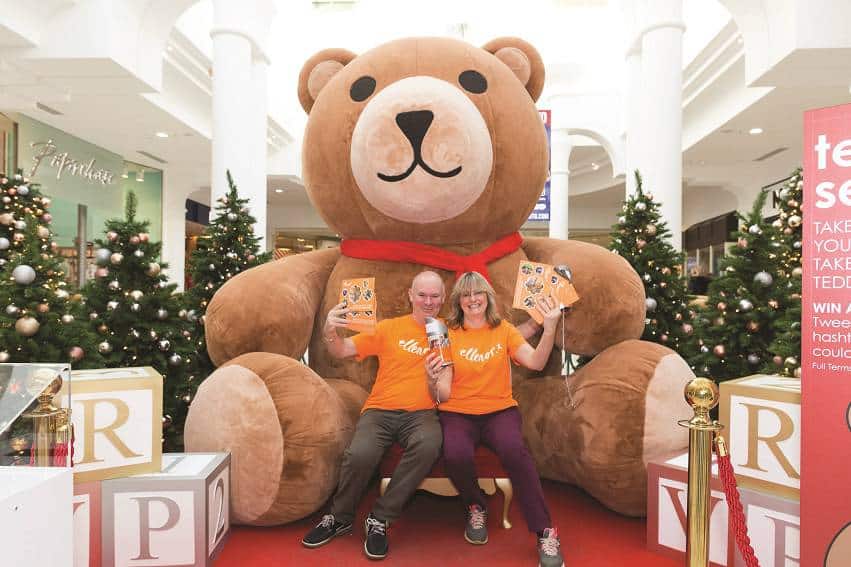 Have your picture taken with ellenor's giant teddy Selfie