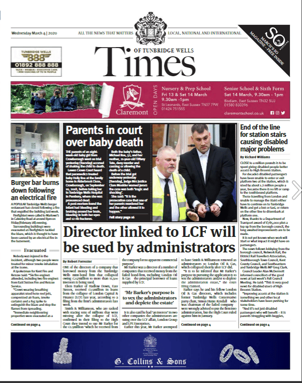 Read the Times of Tunbridge Wells 4th March 2020