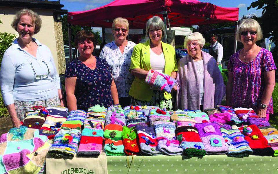 Twiddle mitts galore at Hildenborough Farmers' Market