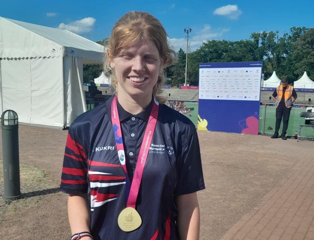 GOLD STANDARD: Ellen with her medal