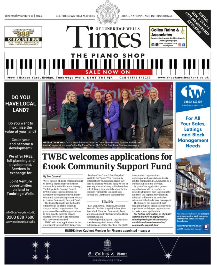 Read the Times of Tunbridge Wells 10th January 2024